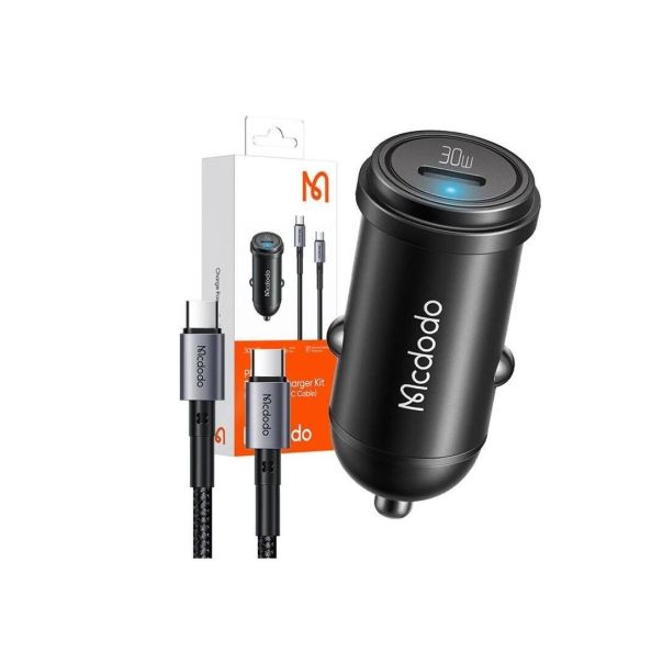MCDODO Auto Punjač CC-7493, 30W USB-C + KABL TIP-C NA TIP-C, 1,2m - EP2853994