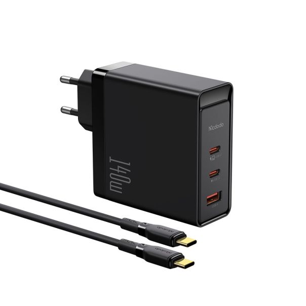 MCDODO Kućni Punjač CH-2913 SET 140W PRO, DUAL TIP-C+USB-A + Kabal 240W TIP-C na C, 2m - 37790
