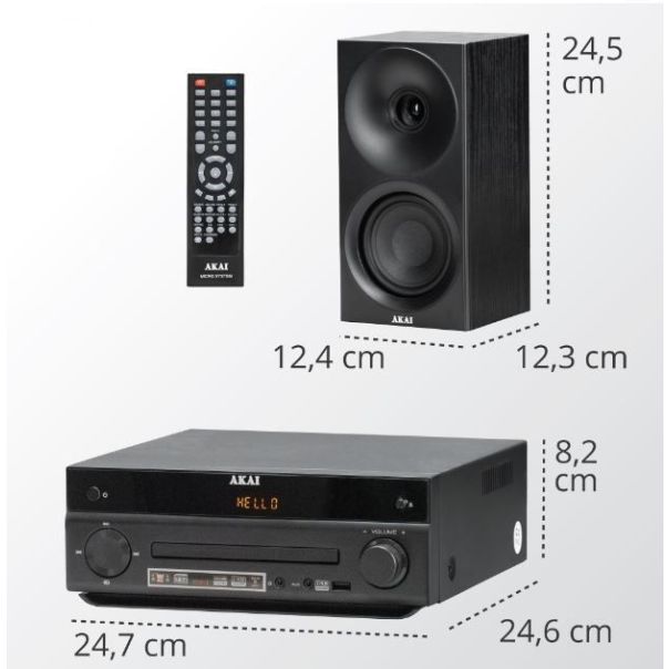 AKAI Mikro linija AM-301-B sa CD čitačem - 38092