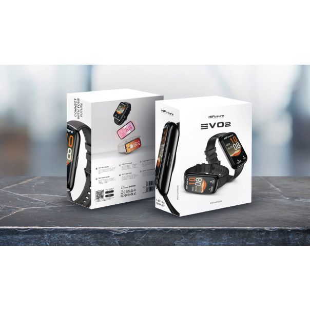 HIFUTURE Pametni sat EVO 2, crna - 38231