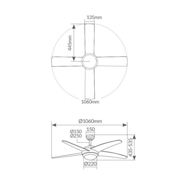 GSC PLAFONSKI Ventilator 42' - 38188