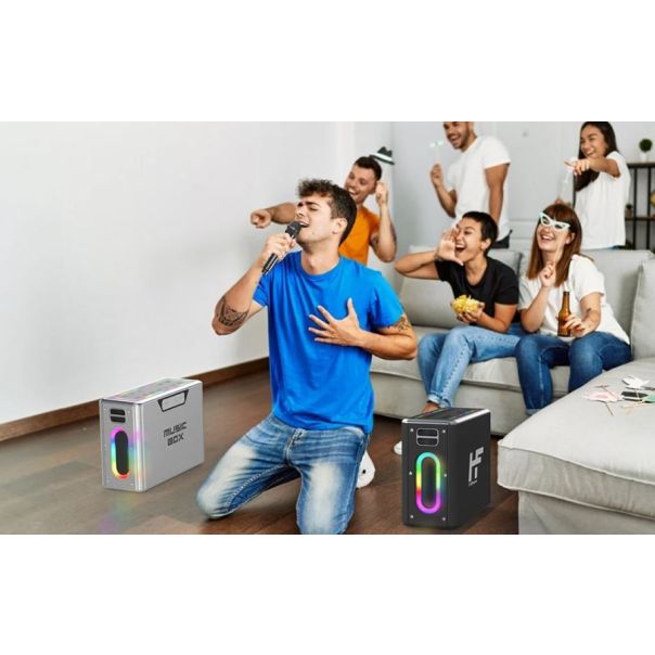 HIFUTURE Bežični Bluetooth zvučnik MUSICBOX, srebrna - 38355-1