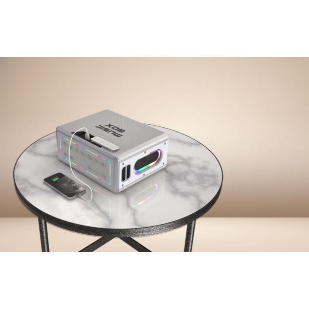 HIFUTURE Bežični Bluetooth zvučnik MUSICBOX, srebrna - 38355-1