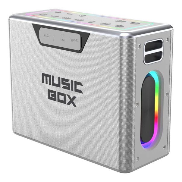 HIFUTURE Bežični Bluetooth zvučnik MUSICBOX, srebrna - 38355-1