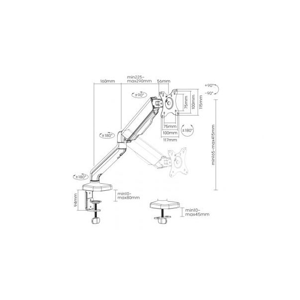 S-BOX Stoni nosač za monitor 17