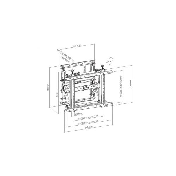 S-BOX Zidni nosač za Video Wall monitore 45