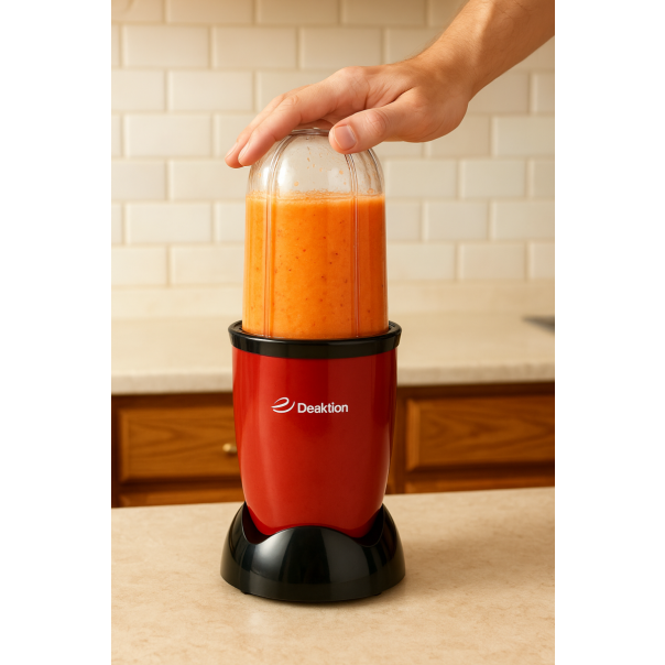 Deaktion električni blender 400W, 2 posude, inox oštrica, zaštita od pregrevanja, crveni - R0129