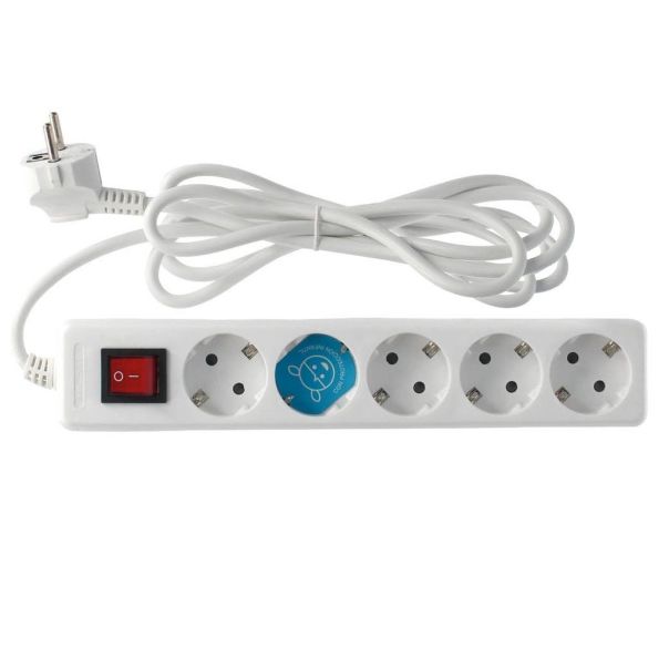 GSC Produžni Kabl 5 utičnica, prekidač, 5m, bela - 38863-1-1