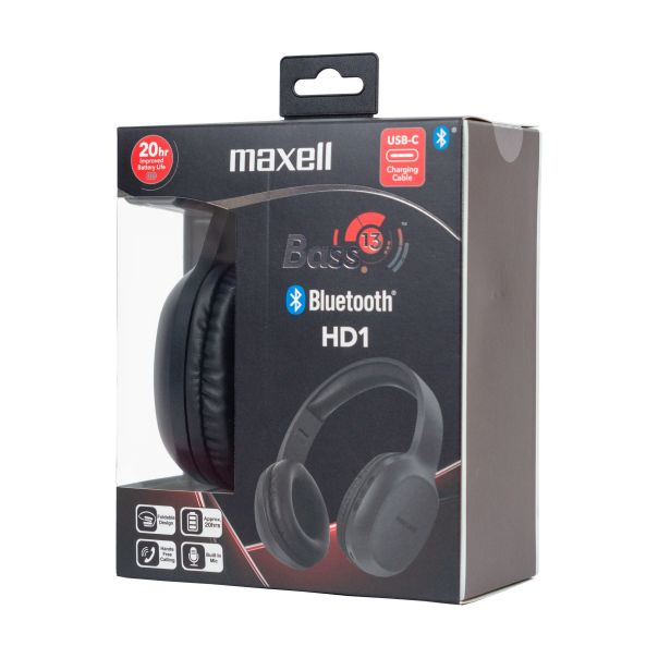 MAXELL Bluetooth slušalice BASS 13 HD1 C konektor, 5.1, crna - EP2320007