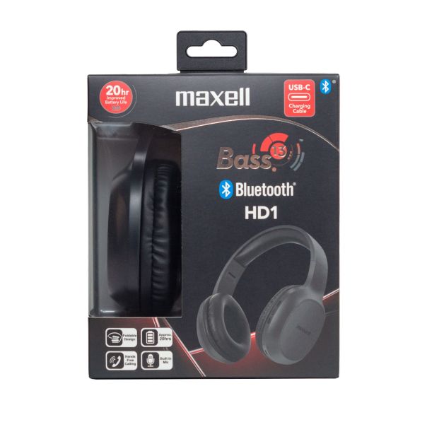 MAXELL Bluetooth slušalice BASS 13 HD1 C konektor, 5.1, crna - EP2320007