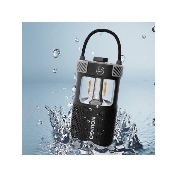 NOW GO Bluetooth zvučnik, lampa, Powerbank F1, crna - EP2797012