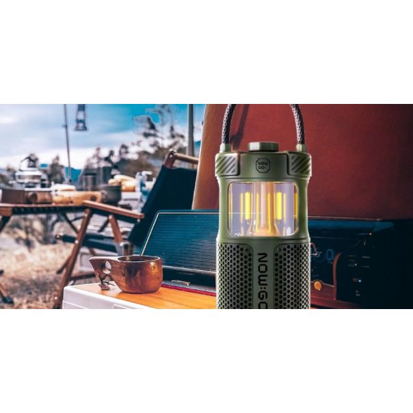 NOW GO Bluetooth zvučnik, lampa, Powerbank F1, zelena - EP2797015