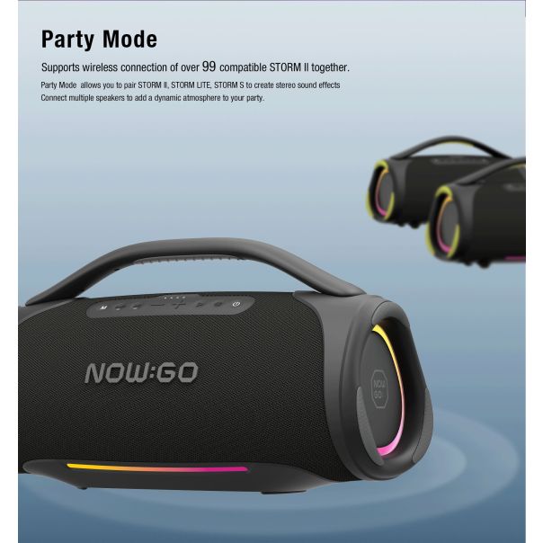 NOW GO Bluetooth zvučnik STORM II, crna - EP2797018
