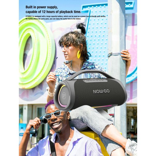 NOW GO Bluetooth zvučnik STORM II, crna - EP2797018
