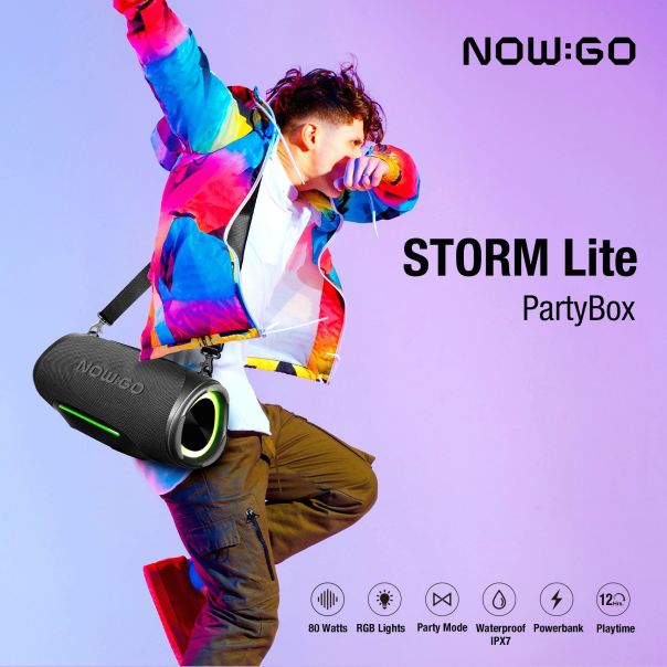 NOW GO Bluetooth zvučnik STORM LITE, crna - EP2797021