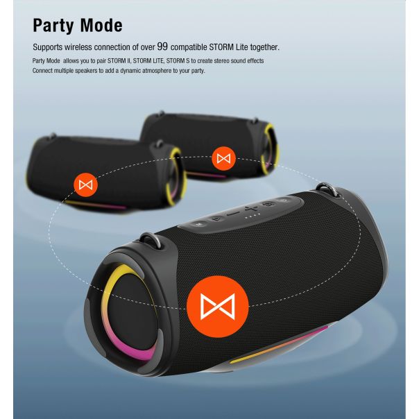 NOW GO Bluetooth zvučnik STORM LITE, crna - EP2797021