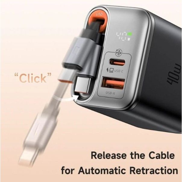 MCDODO Punjač CH-4281, 40W, sa kablom USB-C, (65cm), crna - EP2855304