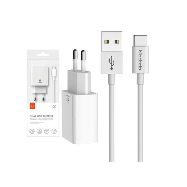 MCDODO Punjač CH-6721, USB-A x 2 + kabl TIP-C, 1m - EP2855310