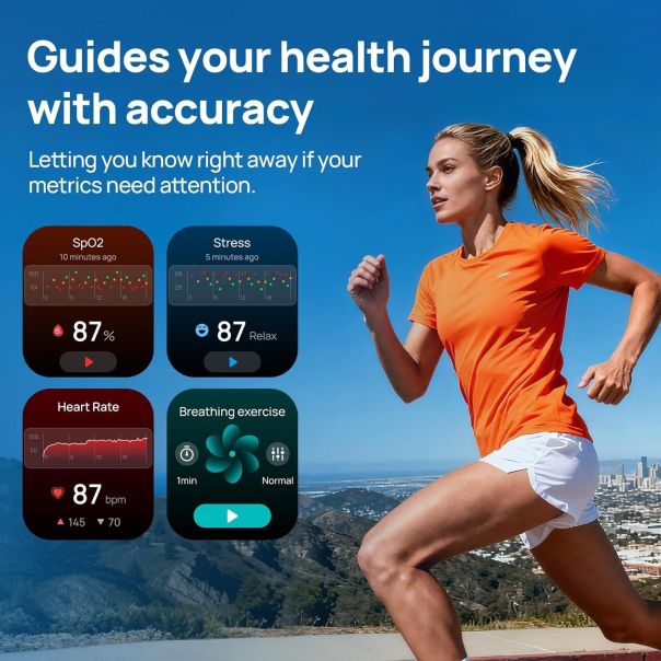 MIBRO Pametni sat FIT BLACK, GPS, 2 narukvice, crna - EP3111125
