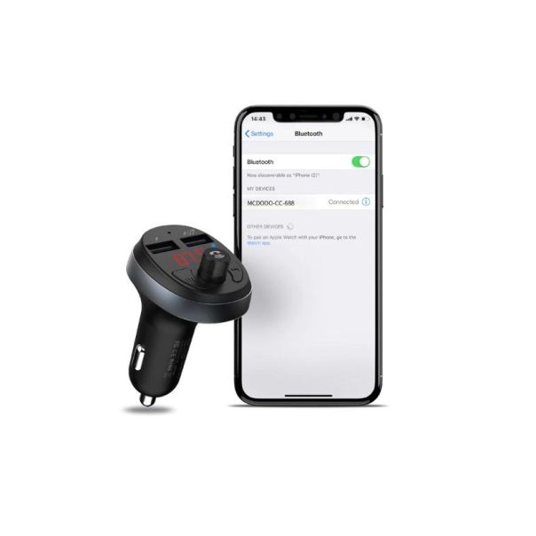 MCDODO FM TRANSMITER CC-6880, 15W, BT 4.2, USB-A X2 - EP2854015