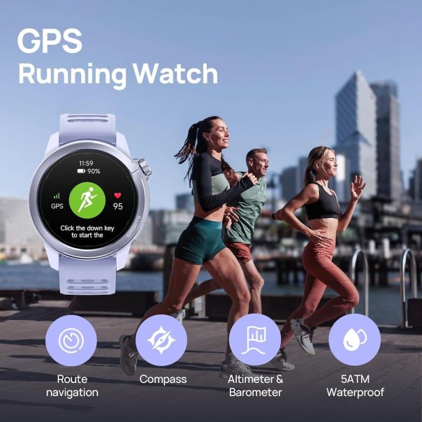 MIBRO Pametni sat GS ACTIVE2, GPS, 2 narukvice, ljubičasta - EP3111137