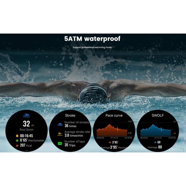 MIBRO Pametni sat LITE3 PRO, GPS, 2 narukvice, roza/zlatna - EP3111149