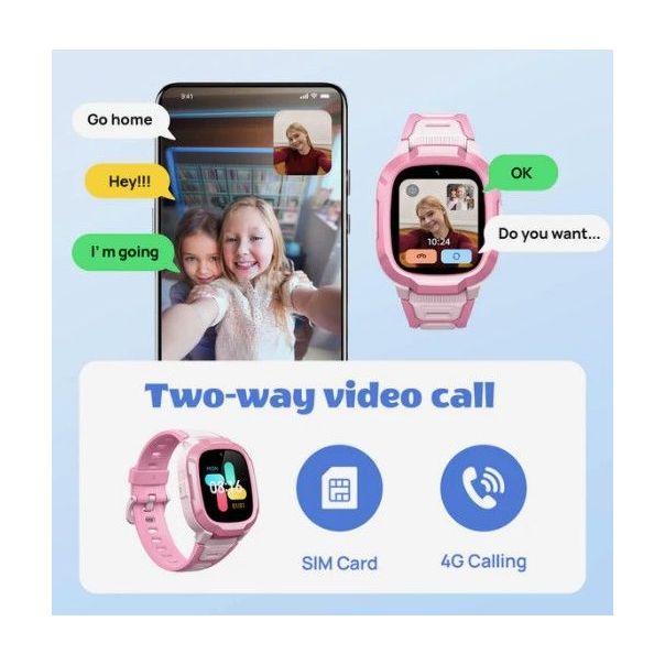 MIBRO Pametni sat za decu P6, GPS, SIM, 128GB, roza - EP3111155