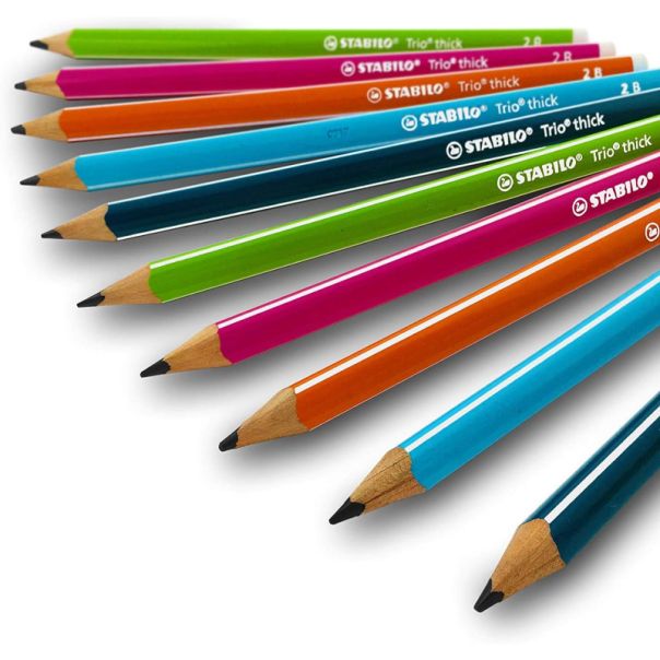 STABILO Drvene bojice Trio Thick sa rezačem, set 1/12 - 203-2-12