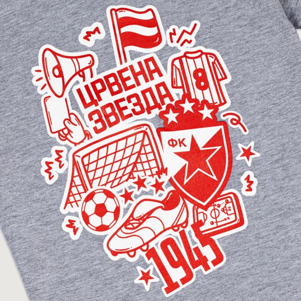FK CRVENA ZVEZDA dečija majica siva - 203-25-3