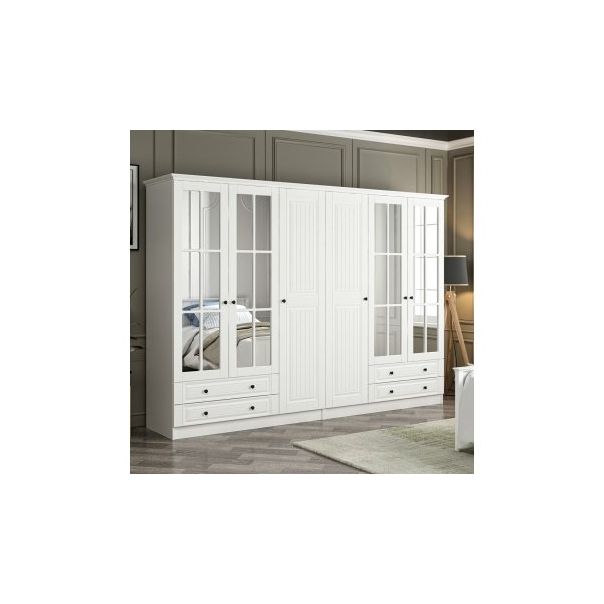 HANAH HOME Ormar sa ogledalom Kale Mebran 4020, bela - 203731