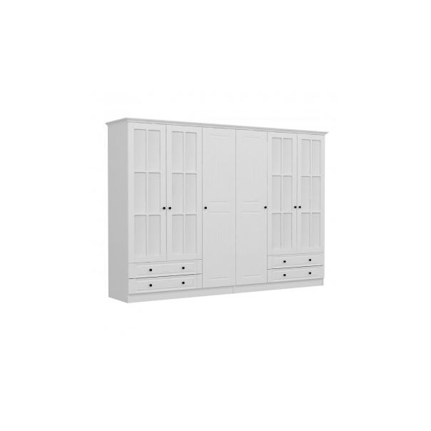 HANAH HOME Ormar sa ogledalom Kale Mebran 4020, bela - 203731