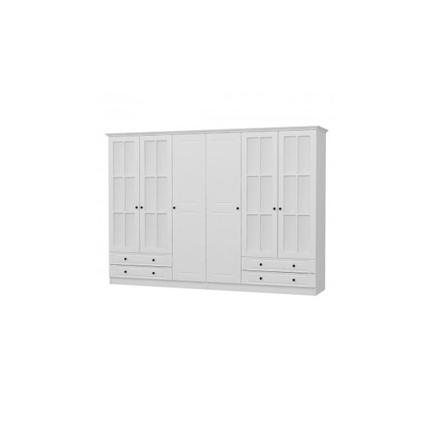 HANAH HOME Ormar sa ogledalom Kale Mebran 4020, bela - 203731