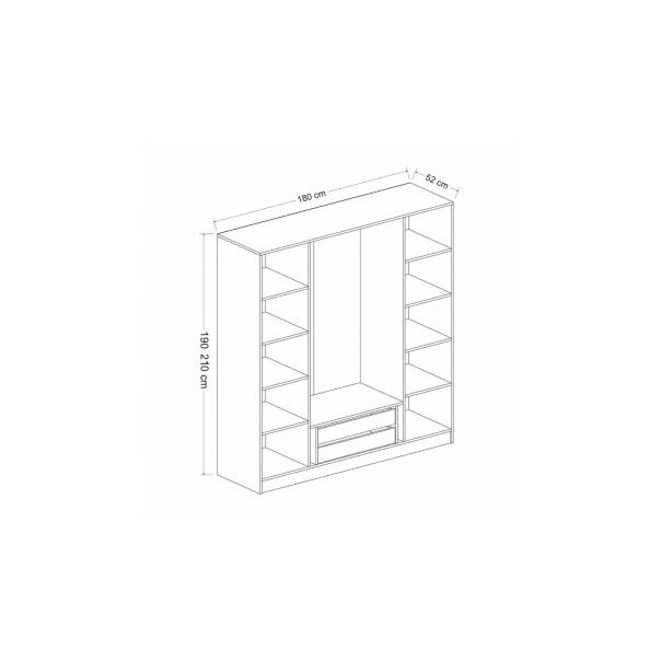 HANAH HOME Ormar Kale Mebran 4772, bela - 203736