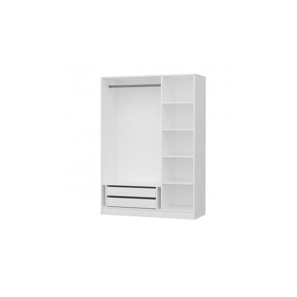 HANAH HOME Ormar sa ogledalom Kale 3 Mebran Kapak 210, bela - 203740