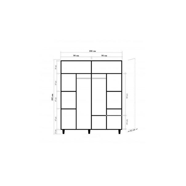 HANAH HOME Garderober Loni 4 906 - 203748