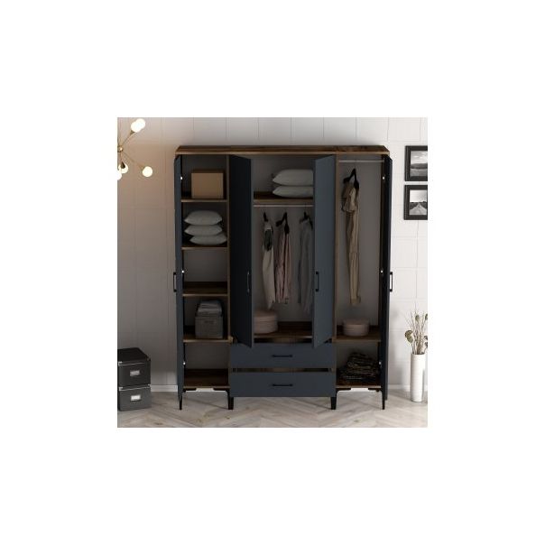 HANAH HOME Ormar Kumsal PTP, braon/antracit - 203765