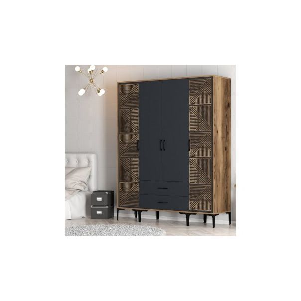 HANAH HOME Ormar Kumsal PTP, braon/antracit - 203765