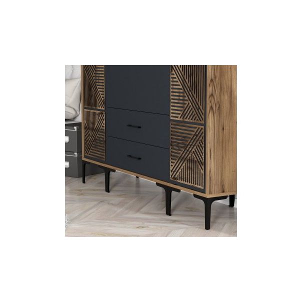 HANAH HOME Ormar Kumsal PTP, braon/antracit - 203765