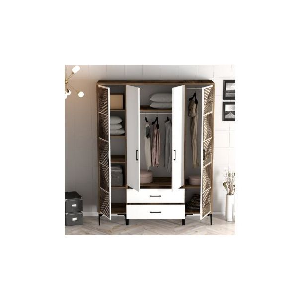 HANAH HOME Ormar Kumsal PTP, braon/bela - 203767