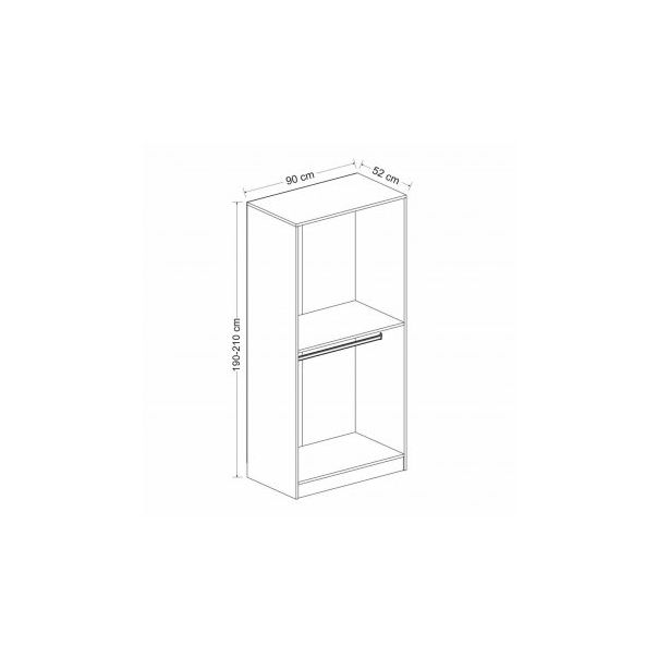 HANAH HOME Garderober Kale Glass Anthracite 190 - 203808