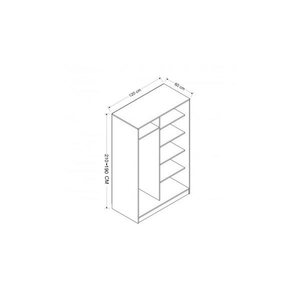 HANAH HOME Klizni ormar Kale 2307, bela - 203836