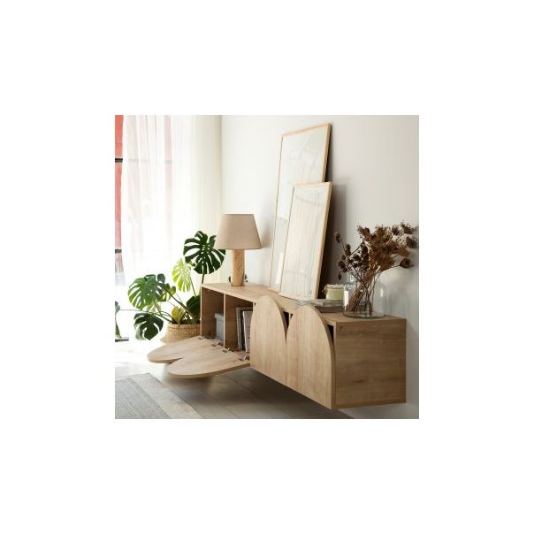 HANAH HOME TV polica Mesta Oak - 204075