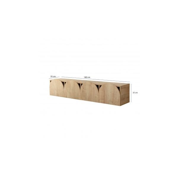 HANAH HOME TV polica Mesta Oak - 204075