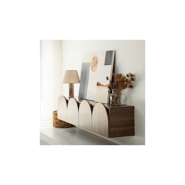 HANAH HOME TV polica Mesta Walnut - 204076