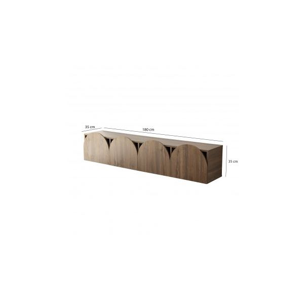 HANAH HOME TV polica Mesta Walnut - 204076