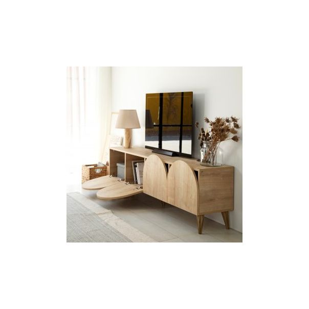 HANAH HOME TV polica Mesta Oak v2 - 204077