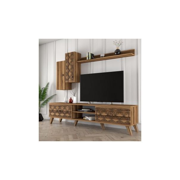 HANAH HOME TV komoda sa policama Class S, braon - 204092