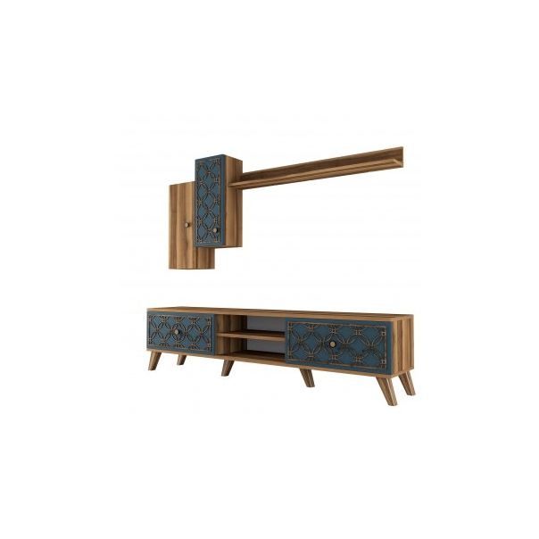 HANAH HOME TV polica Class S Walnut Chalcedony - 204093