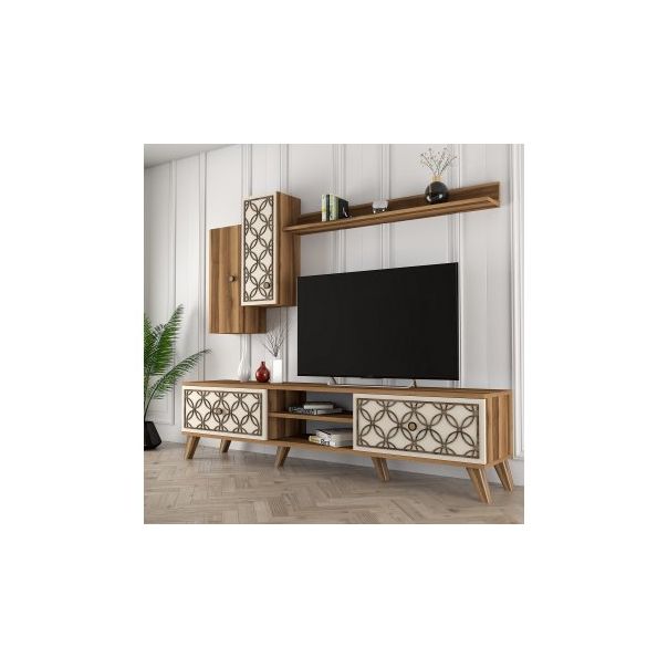 HANAH HOME TV komoda sa policama Class S, braon/krem - 204094