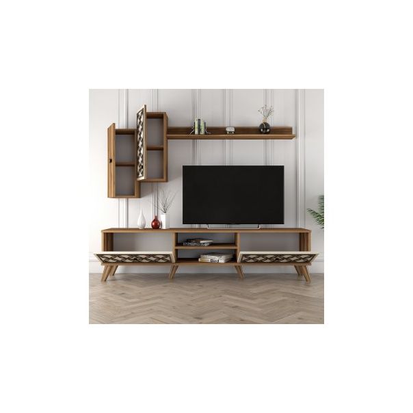 HANAH HOME TV komoda sa policama Class S, braon/krem - 204094